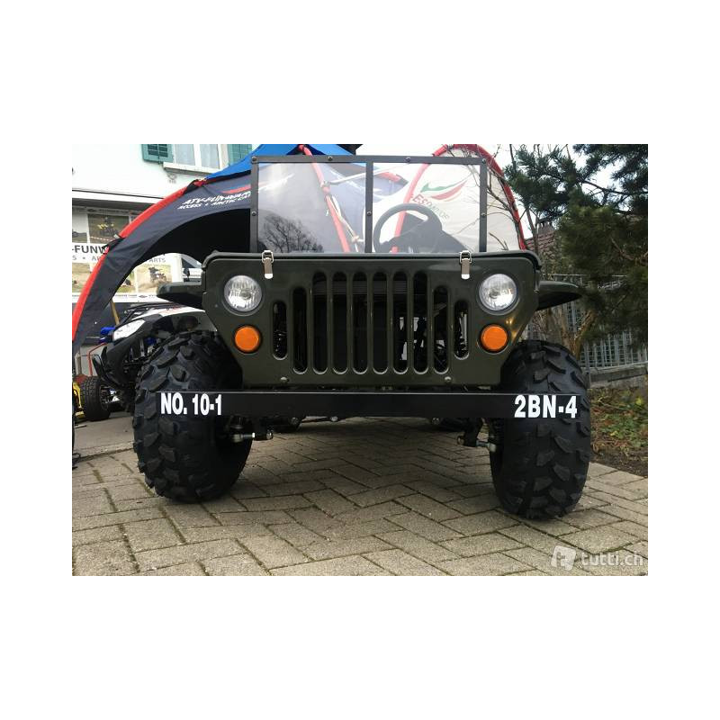Elektro Kinder Willys-Jeep, mit 1200 Watt Elektromotor und Differential